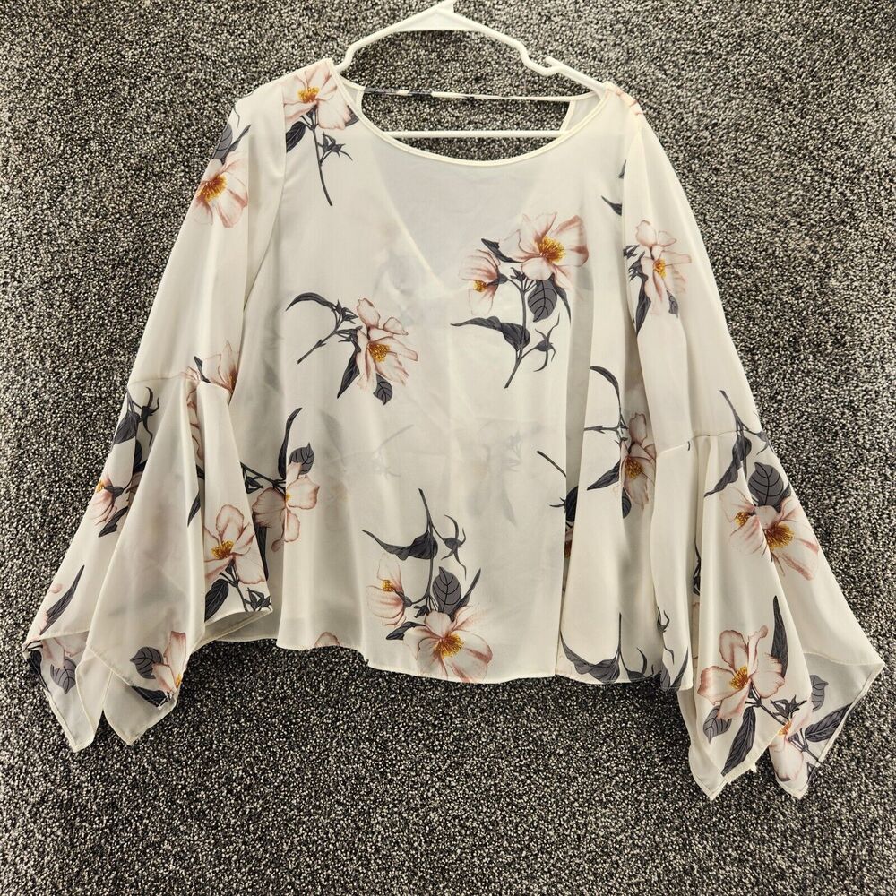 Soprano Floral Blouse - White and Pink